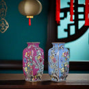 Axyaa Gold Painted Enamel Porcelain Vase - Home Office Decor Craft Item