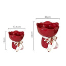 Axyaa Ceramic Vase Ribbon Bouquet Home Decoration Floral Arrangement Bridal Bouquet