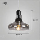 Axyaa Smoke Gray Glass LED Chandelier Pendant Lamp
