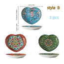 Axyaa Bohemian Ceramic Love Plate | Creative Vegetable Fruit Steak Plate | High-Value Tableware