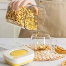 Axyaa Food Storage Box: One-Button Press, Large Capacity, Transparent Container