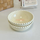 Axyaa 6-inch Cream Ceramic Dessert Plate