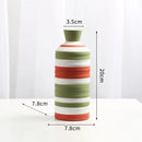 Axyaa Colorful Stripes Ceramic Vase for Modern Floral Arrangement