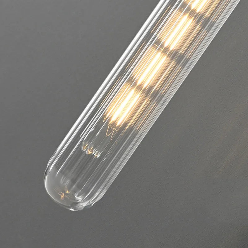 Axyaa Clear Glass Wall Lamp Gold Black Metal Sconce Surface Mount