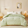Axyaa Silk Quilt: Super Soft All-Seasons Quilt with Knitted Cotton Fabric