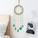 Axyaa Agate 7 Chakra Gem Dream Catcher Wall Decor Moon Gemstone Wind Chime