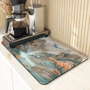 Axyaa Flower Plants Absorbent Drying Mat - Anti-Slip Table Cup Placemat