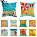 Axyaa Printed Linen Pillowcase 45*45cm for Sofa Chair Decoration