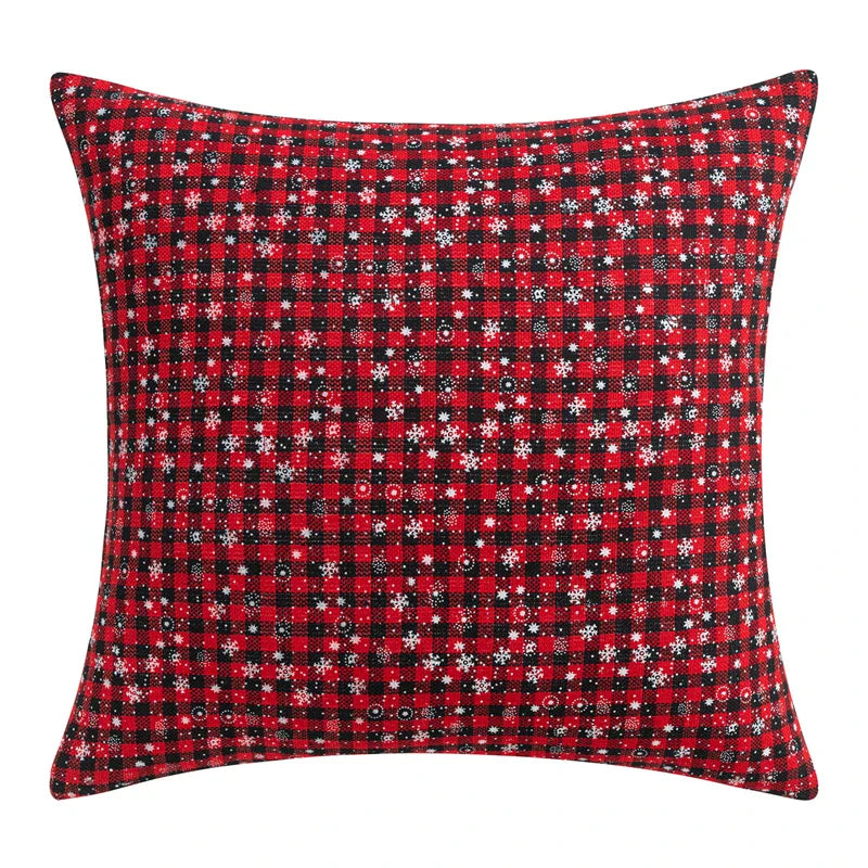 Axyaa Christmas Plaid Cushion Cover for Cheerful Home Decor