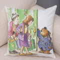 Axyaa Cartoon Bear Cushion Cover - Cute Animal Pillowcase for Sofa and Children's Room