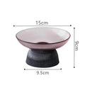 Axyaa Striped Glass Fruit Plate | Dessert Salad Bowl and Nut Storage Plate