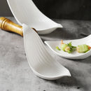 Axyaa Ceramic Sushi Plate Set - Creative Irregular Shape Solid Color Dinnerware