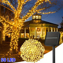 Axyaa Solar String Lights - Outdoor Fairy Lights, Waterproof, Copper Wire, 20/50/100LED