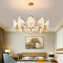 Axyaa Crystal Chandelier Pendant Light for Living Room Decor