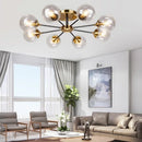 Axyaa Modern Glass Ball LED Chandelier for Living Dining Bedroom Décor