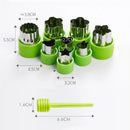 Axyaa Stainless Steel Fruit & Vegetable Cutter Set Heart/Flower Shape Mold