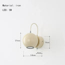 Axyaa Magnet Design Wall Light 220V Bedroom Sconce Green Beige Switch