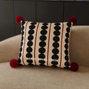 Axyaa Polka Dot Striped Pillow Cover: Square Removable Cushion for Home, Bed, Car