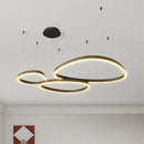 Axyaa Modern Nordic White/Black Irregular LED Pendant Lights, Minimalist Design