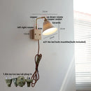 Axyaa Nordic LED Wall Light with Pull Chain Switch and Rotatable Design