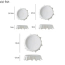 Axyaa Ceramic Dinner Plate Irregular Steak Dessert Snack Pasta Cake Household Tableware