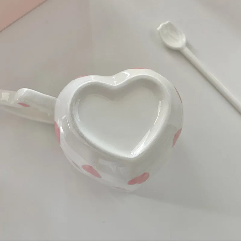 Axya™ Ceramic Heart Mug | Creative Coffee Cup | Wholesale Tableware Valentine's Gift