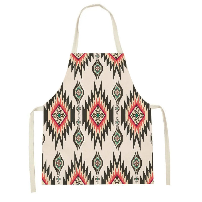 Axyaa Geometric Floral Kitchen Apron - Stylish Adult Kids Bib for Cooking & Baking