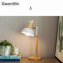 Axyaa Nordic Iron Wood Table Lamps Living Room Bedroom Modern Luminaire