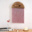 Axyaa Wooden Wall Hanging Tassel Tapestry - Modern Bohemian Decor