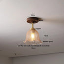 Axyaa Modern Wood Glass LED Ceiling Lights for Living Room Balcony Lighting