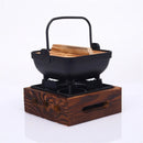 Axya Handheld Household Food Pot with Creative Wooden Lid & Hanging Design