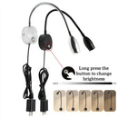 Axyaa Dimmable LED Reading Wall Lamp: Nordic Style Bedside Sconce, Gooseneck Design