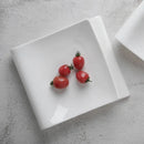 Axyaa Abstract White Ceramic Dessert Plate