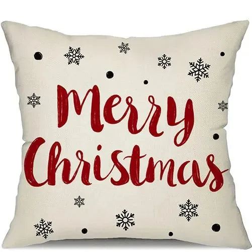 Axyaa Christmas Holiday Decoration Pillowcase Snowman Tree Design Suite Home Gift