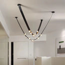 Axyaa Leather Chandelier Pendant Light for Kitchen Dining Living Room