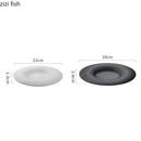 Axyaa Matte Stone Pattern Ceramic Shallow Plate for Sushi, Steak, Salad & Desserts