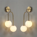 Nordic Glass Ball Wall Lamp Set by Axyaa: LED Indoor Lighting, White G9 Bulbs