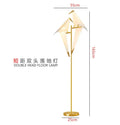 Axyaa Gold Floor Lamp with LED Paper Crane Lampshade for Modern Minimalist Style