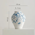 Axyaa Retro Ceramic Bottle Vase | Hand-painted Chinese-style Flower Arrangement Jar