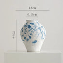 Axyaa Retro Ceramic Bottle Vase | Hand-painted Chinese-style Flower Arrangement Jar