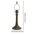 Axyaa Antique Brass Lamp Base for 8"/12" Shade with E27 Holder