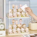 Axyaa Acrylic Figure Display Stand: Transparent Organizer Box for Dust-proof Storage