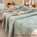 Axyaa Cotton Three-Layer Towel Quilt Sofa Cover Blanket and Shawl Blanket