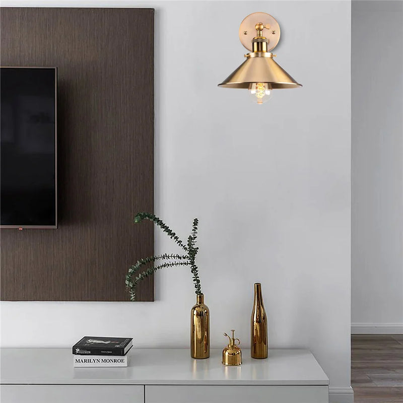 Axyaa Rotable Angle Vintage Wall Lamp Rust Retro Industrial Light