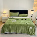 Axyaa Cozy Flannel Blanket: Soft, Warm, and Stylish Solid Color Milk Blanket