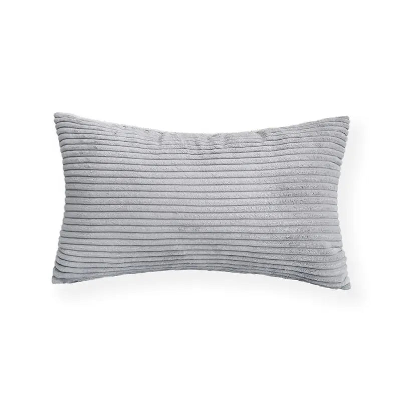 Axyaa Corduroy Patchwork Plush Cushion Cover - Soft Decorative Pillowcase for Living Room
