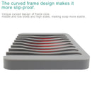 Axyaa Silicone Self Draining Soap Dish | Bathroom Soap Holder and Shower Storage Rack