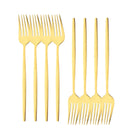 Axyaa Stainless Steel Dinner Fork Set - 8 Pcs Cutlery Dining Tableware