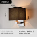 Axyaa American Classic Bedhead Fabric Wall Lamp LED for Indoor Study Bedroom
