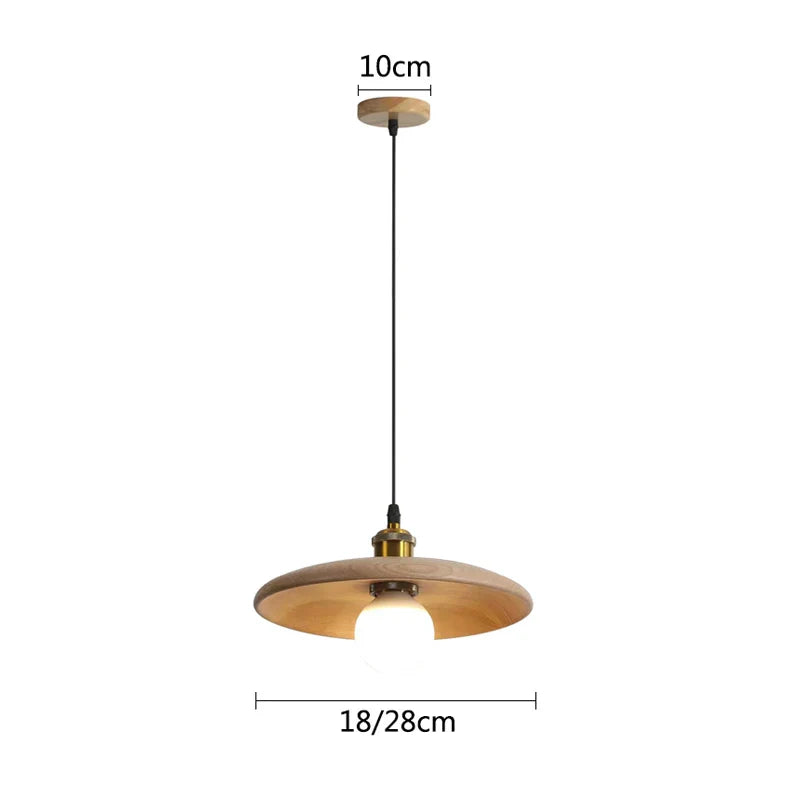 Axya Nordic Wooden Pendant Lamp Dining Table Kitchen Island Modern Luminaire